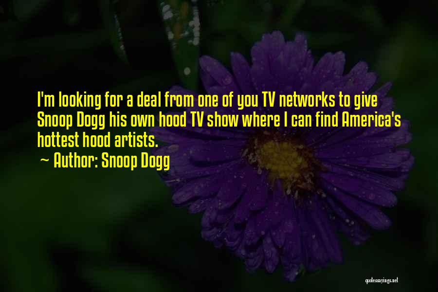 Snoop Dogg Quotes: I'm Looking For A Deal From One Of You Tv Networks To Give Snoop Dogg His Own Hood Tv Show
