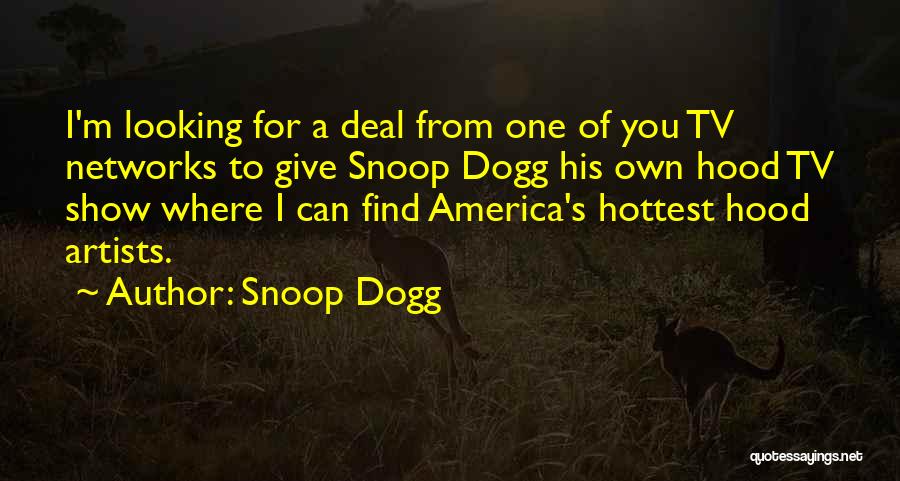 Snoop Dogg Quotes: I'm Looking For A Deal From One Of You Tv Networks To Give Snoop Dogg His Own Hood Tv Show