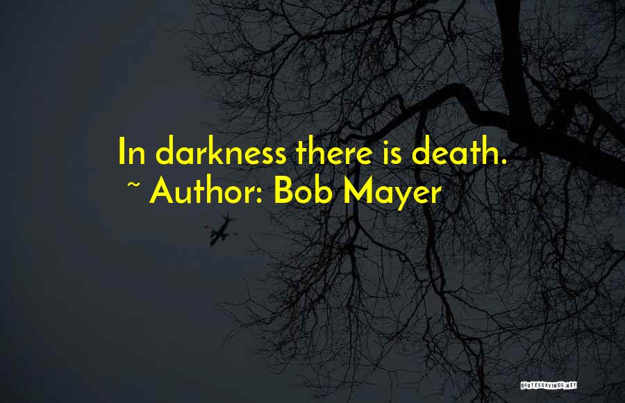Bob Mayer Quotes: In Darkness There Is Death.