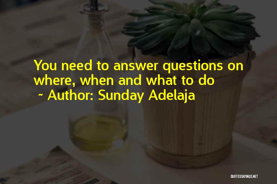 Sunday Adelaja Quotes: You Need To Answer Questions On Where, When And What To Do