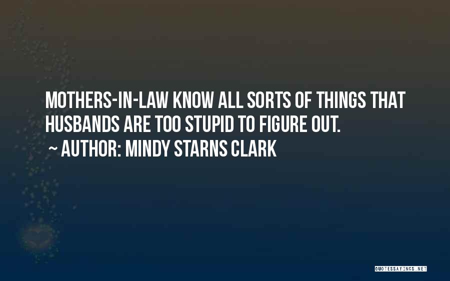 Mindy Starns Clark Quotes: Mothers-in-law Know All Sorts Of Things That Husbands Are Too Stupid To Figure Out.