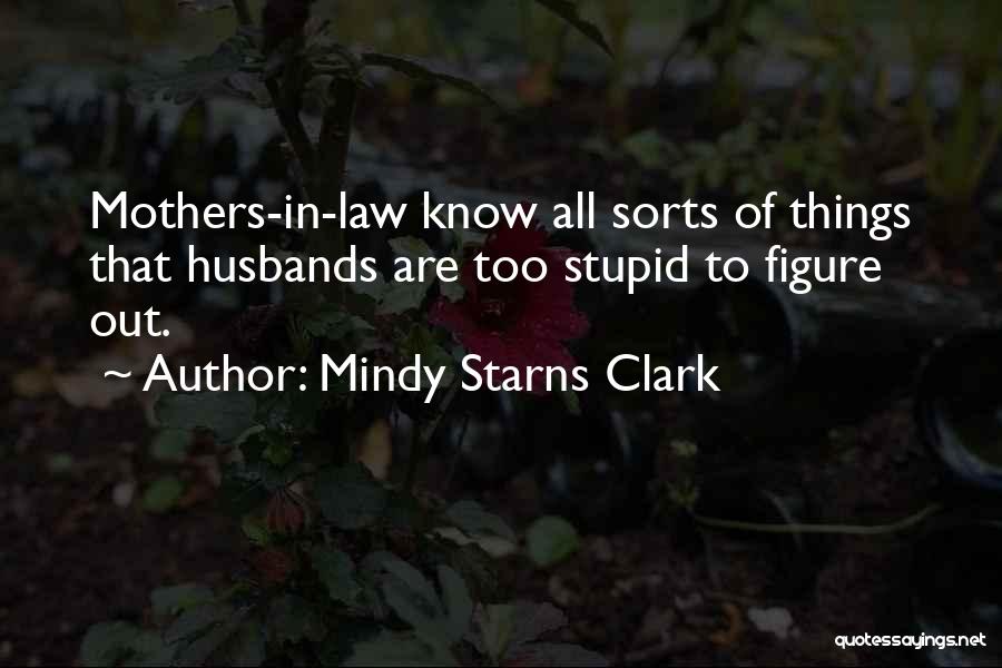 Mindy Starns Clark Quotes: Mothers-in-law Know All Sorts Of Things That Husbands Are Too Stupid To Figure Out.