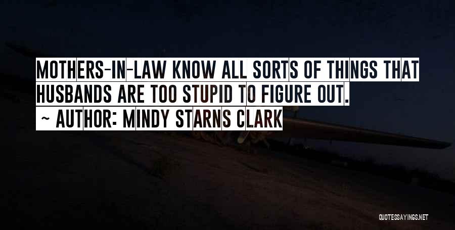 Mindy Starns Clark Quotes: Mothers-in-law Know All Sorts Of Things That Husbands Are Too Stupid To Figure Out.