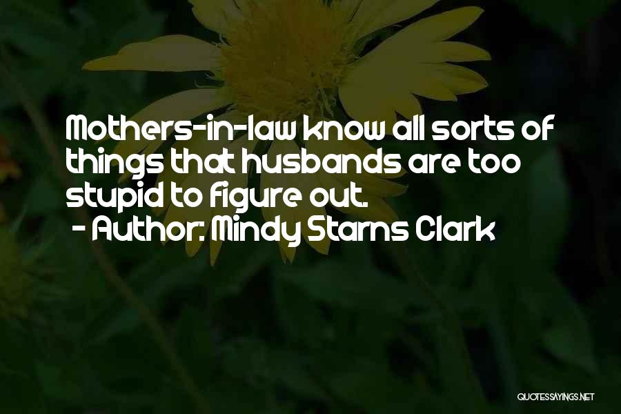 Mindy Starns Clark Quotes: Mothers-in-law Know All Sorts Of Things That Husbands Are Too Stupid To Figure Out.