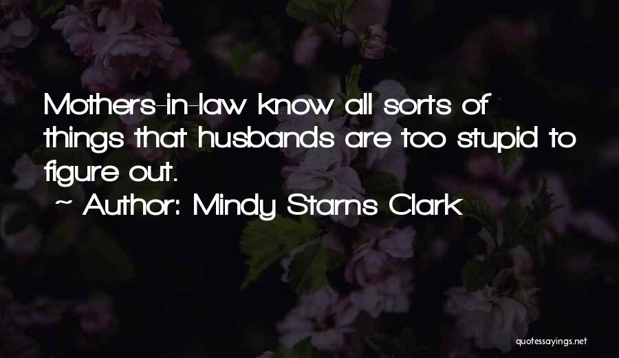 Mindy Starns Clark Quotes: Mothers-in-law Know All Sorts Of Things That Husbands Are Too Stupid To Figure Out.
