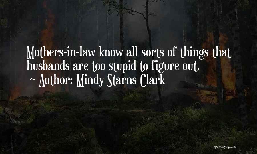 Mindy Starns Clark Quotes: Mothers-in-law Know All Sorts Of Things That Husbands Are Too Stupid To Figure Out.