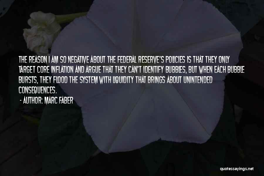 Marc Faber Quotes: The Reason I Am So Negative About The Federal Reserve's Policies Is That They Only Target Core Inflation And Argue