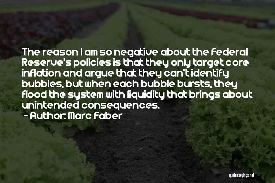 Marc Faber Quotes: The Reason I Am So Negative About The Federal Reserve's Policies Is That They Only Target Core Inflation And Argue