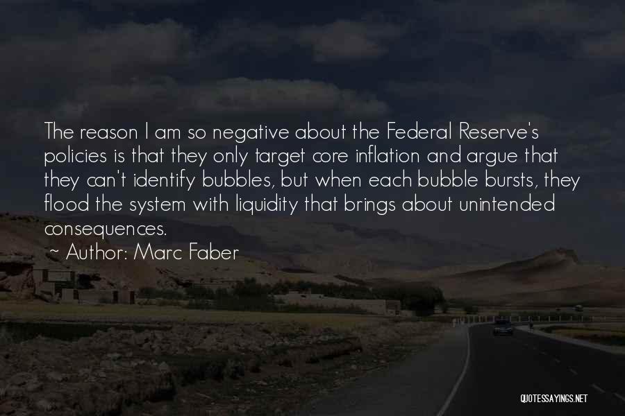 Marc Faber Quotes: The Reason I Am So Negative About The Federal Reserve's Policies Is That They Only Target Core Inflation And Argue