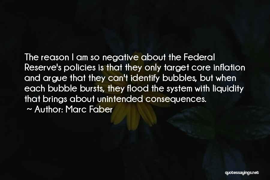 Marc Faber Quotes: The Reason I Am So Negative About The Federal Reserve's Policies Is That They Only Target Core Inflation And Argue