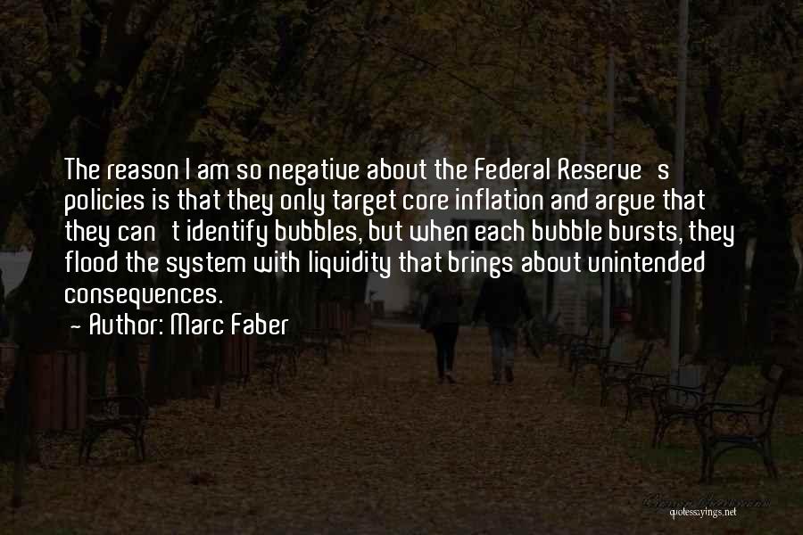 Marc Faber Quotes: The Reason I Am So Negative About The Federal Reserve's Policies Is That They Only Target Core Inflation And Argue