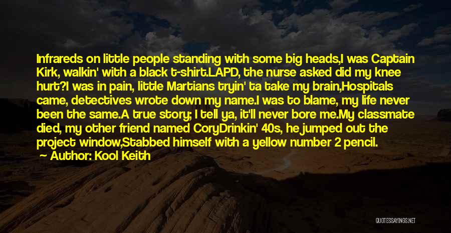 Kool Keith Quotes: Infrareds On Little People Standing With Some Big Heads,i Was Captain Kirk, Walkin' With A Black T-shirt.lapd, The Nurse Asked