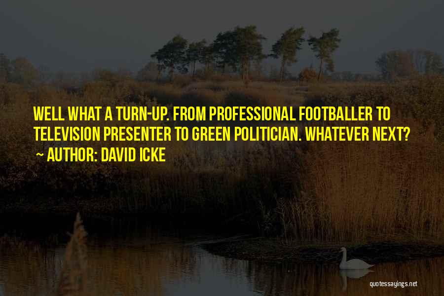 David Icke Quotes: Well What A Turn-up. From Professional Footballer To Television Presenter To Green Politician. Whatever Next?