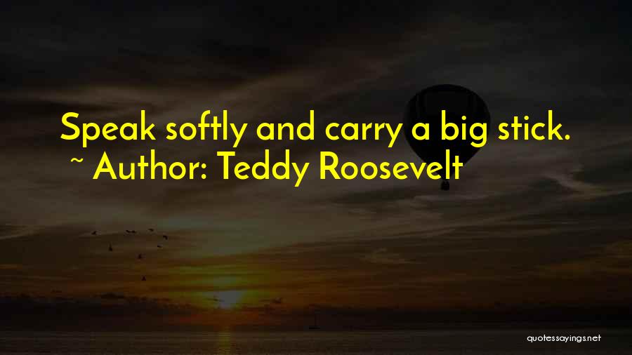 Teddy Roosevelt Quotes: Speak Softly And Carry A Big Stick.