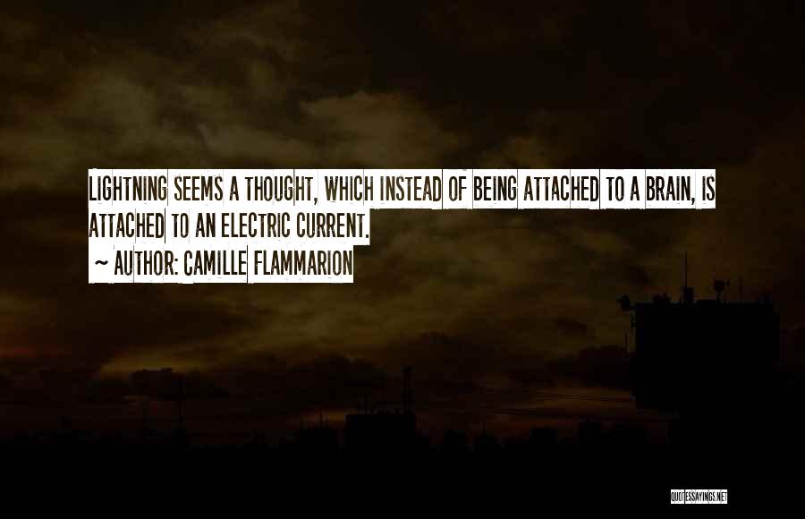Camille Flammarion Quotes: Lightning Seems A Thought, Which Instead Of Being Attached To A Brain, Is Attached To An Electric Current.