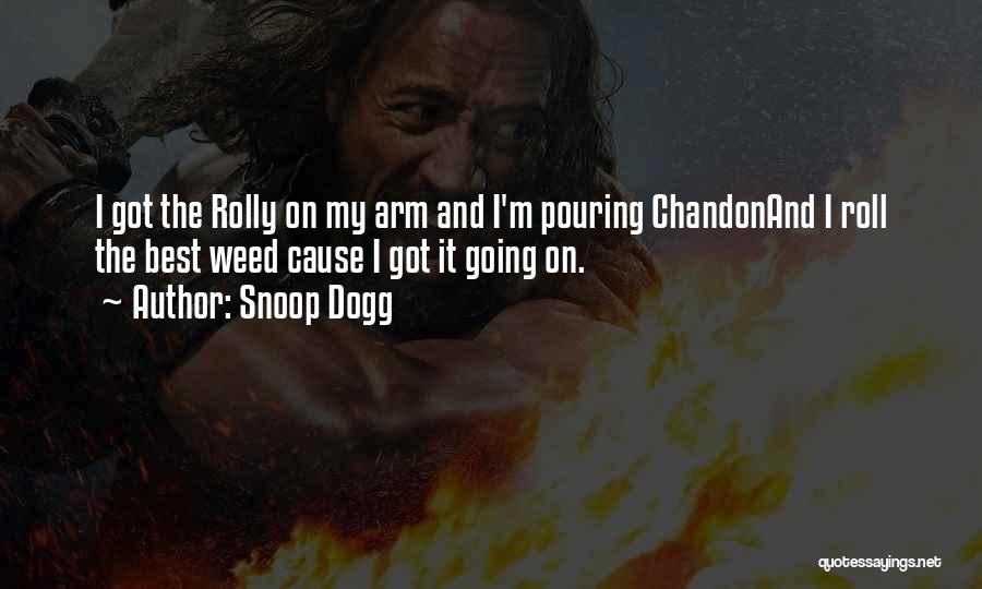 Snoop Dogg Quotes: I Got The Rolly On My Arm And I'm Pouring Chandonand I Roll The Best Weed Cause I Got It