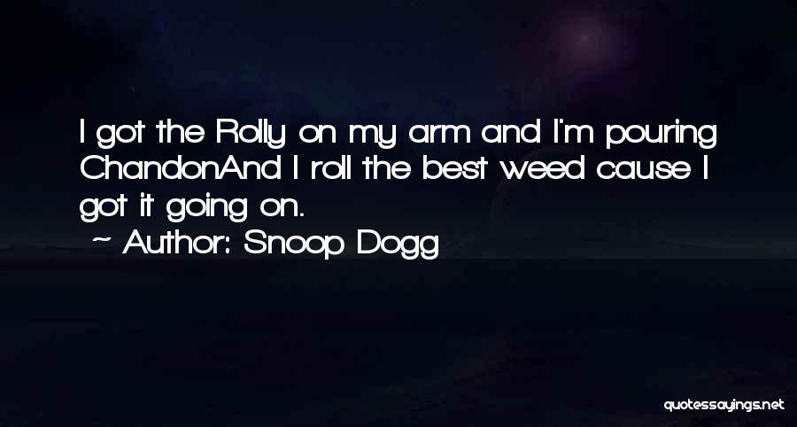 Snoop Dogg Quotes: I Got The Rolly On My Arm And I'm Pouring Chandonand I Roll The Best Weed Cause I Got It