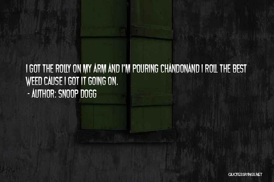 Snoop Dogg Quotes: I Got The Rolly On My Arm And I'm Pouring Chandonand I Roll The Best Weed Cause I Got It