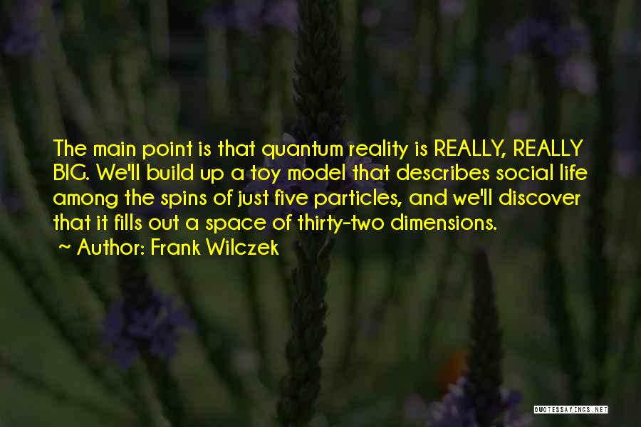 Frank Wilczek Quotes: The Main Point Is That Quantum Reality Is Really, Really Big. We'll Build Up A Toy Model That Describes Social