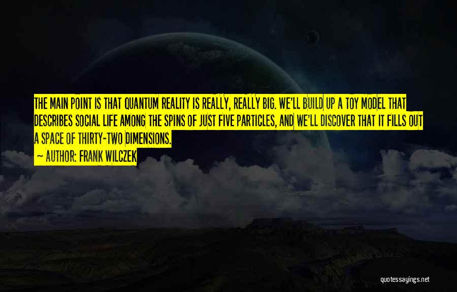 Frank Wilczek Quotes: The Main Point Is That Quantum Reality Is Really, Really Big. We'll Build Up A Toy Model That Describes Social