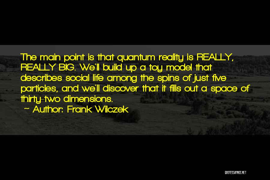 Frank Wilczek Quotes: The Main Point Is That Quantum Reality Is Really, Really Big. We'll Build Up A Toy Model That Describes Social