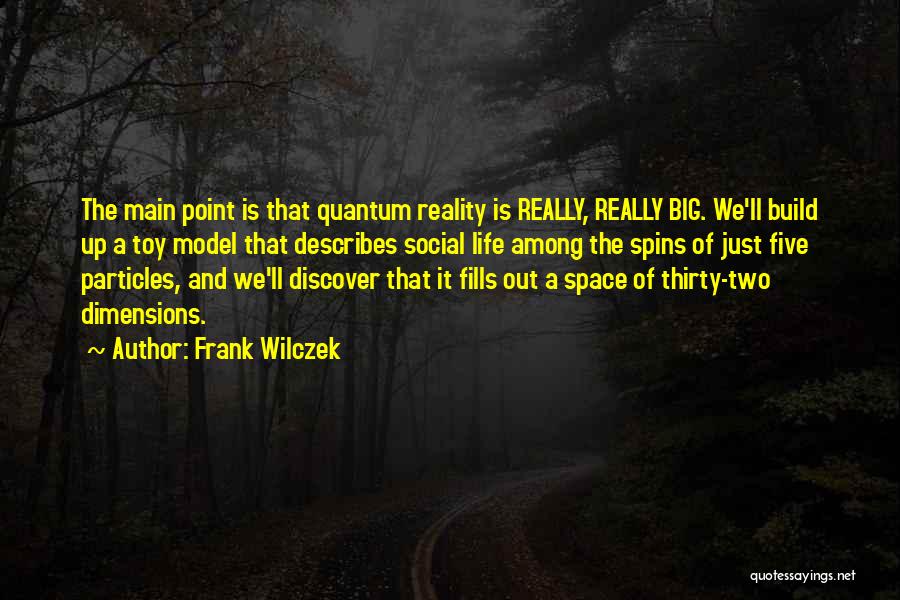 Frank Wilczek Quotes: The Main Point Is That Quantum Reality Is Really, Really Big. We'll Build Up A Toy Model That Describes Social