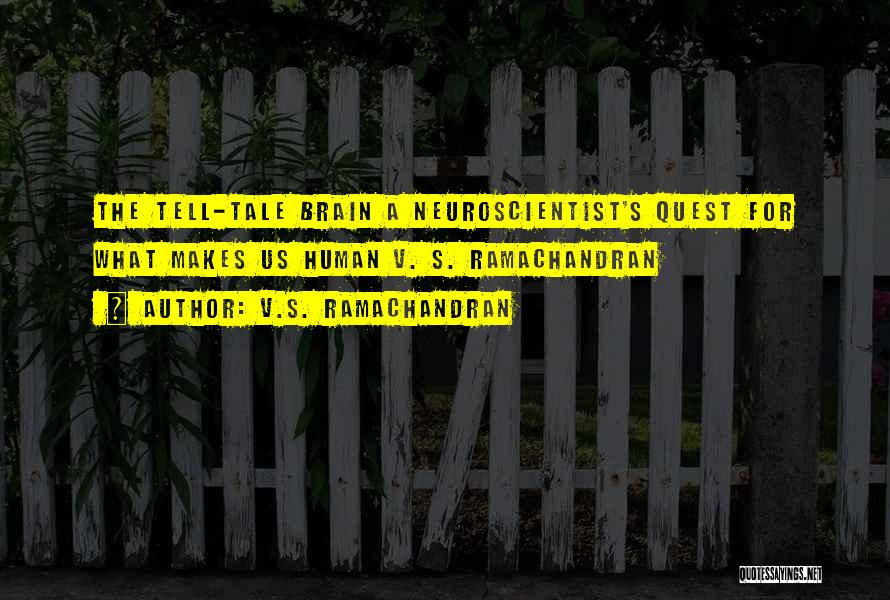 V.S. Ramachandran Quotes: The Tell-tale Brain A Neuroscientist's Quest For What Makes Us Human V. S. Ramachandran