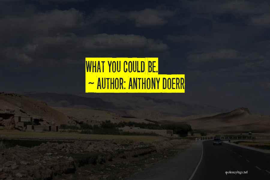 Anthony Doerr Quotes: What You Could Be.