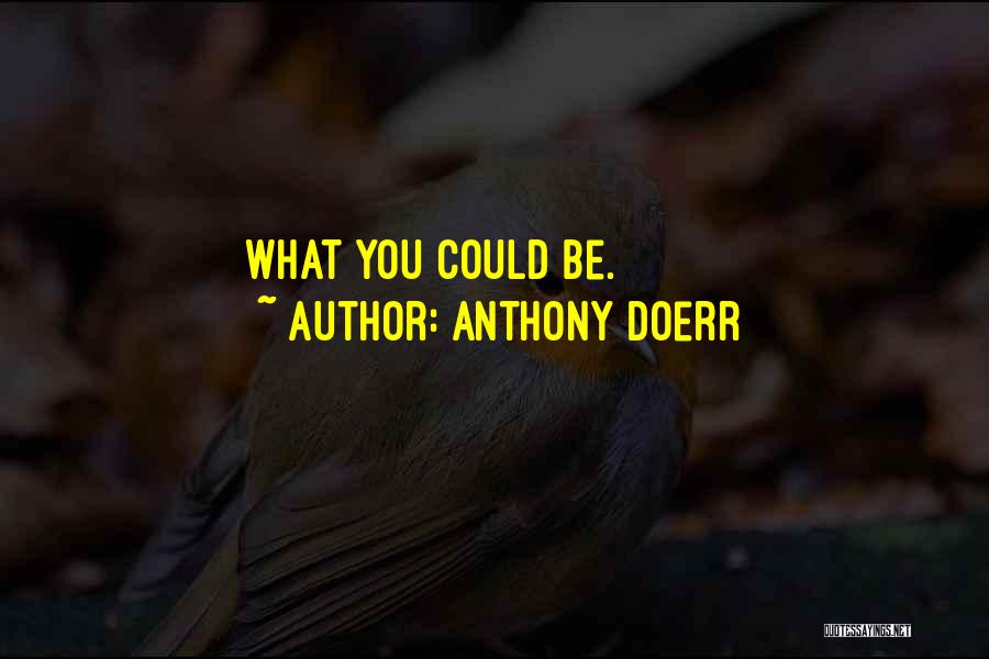 Anthony Doerr Quotes: What You Could Be.