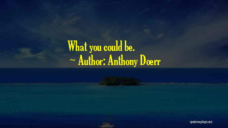 Anthony Doerr Quotes: What You Could Be.
