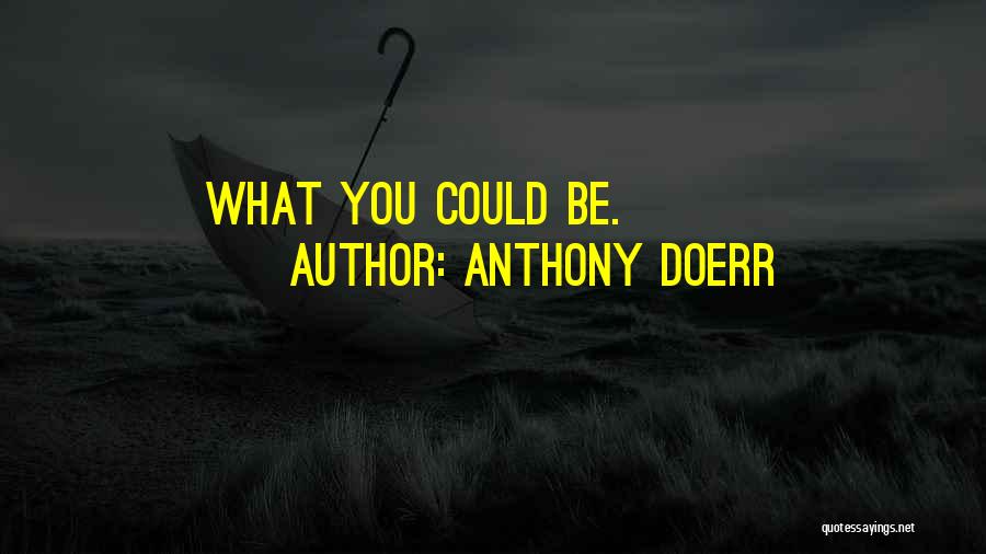 Anthony Doerr Quotes: What You Could Be.