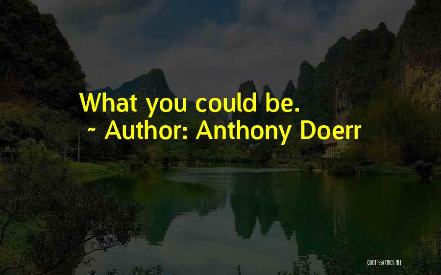 Anthony Doerr Quotes: What You Could Be.