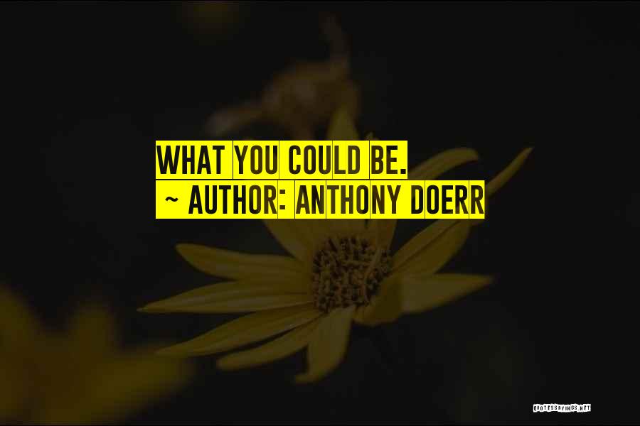 Anthony Doerr Quotes: What You Could Be.