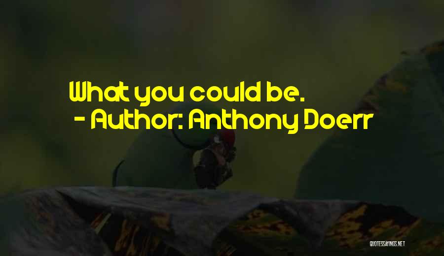 Anthony Doerr Quotes: What You Could Be.