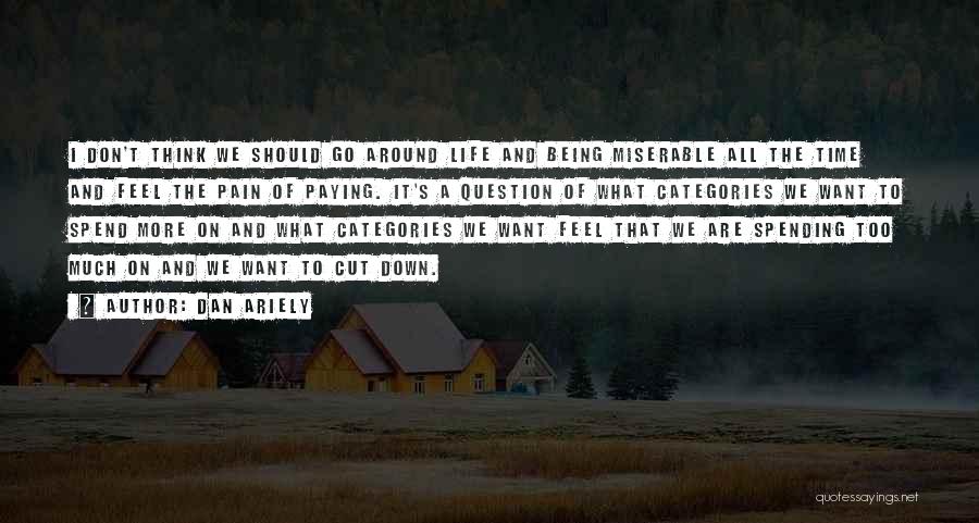 Dan Ariely Quotes: I Don't Think We Should Go Around Life And Being Miserable All The Time And Feel The Pain Of Paying.