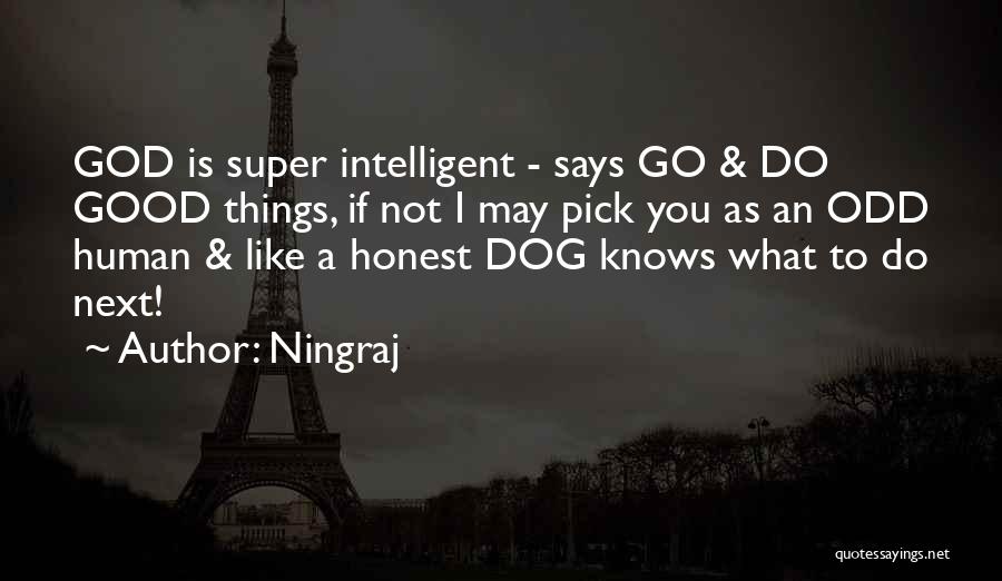 Ningraj Quotes: God Is Super Intelligent - Says Go & Do Good Things, If Not I May Pick You As An Odd