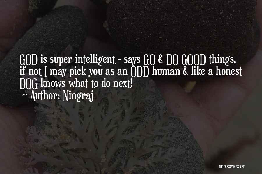 Ningraj Quotes: God Is Super Intelligent - Says Go & Do Good Things, If Not I May Pick You As An Odd