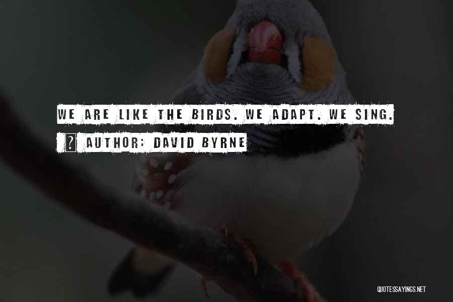 David Byrne Quotes: We Are Like The Birds. We Adapt. We Sing.