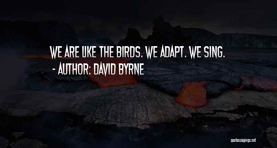 David Byrne Quotes: We Are Like The Birds. We Adapt. We Sing.