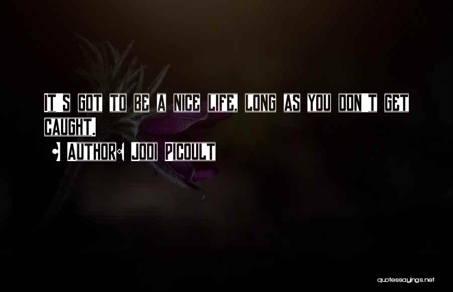 Jodi Picoult Quotes: It's Got To Be A Nice Life, Long As You Don't Get Caught.