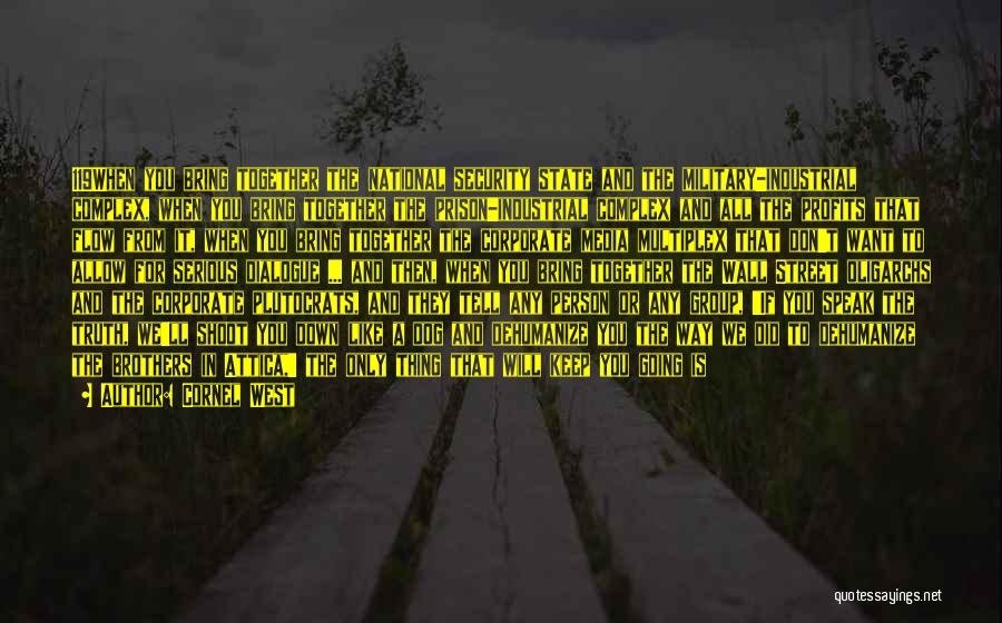 Cornel West Quotes: 119when You Bring Together The National Security State And The Military-industrial Complex, When You Bring Together The Prison-industrial Complex And