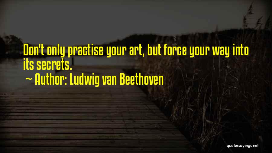 Ludwig Van Beethoven Quotes: Don't Only Practise Your Art, But Force Your Way Into Its Secrets.