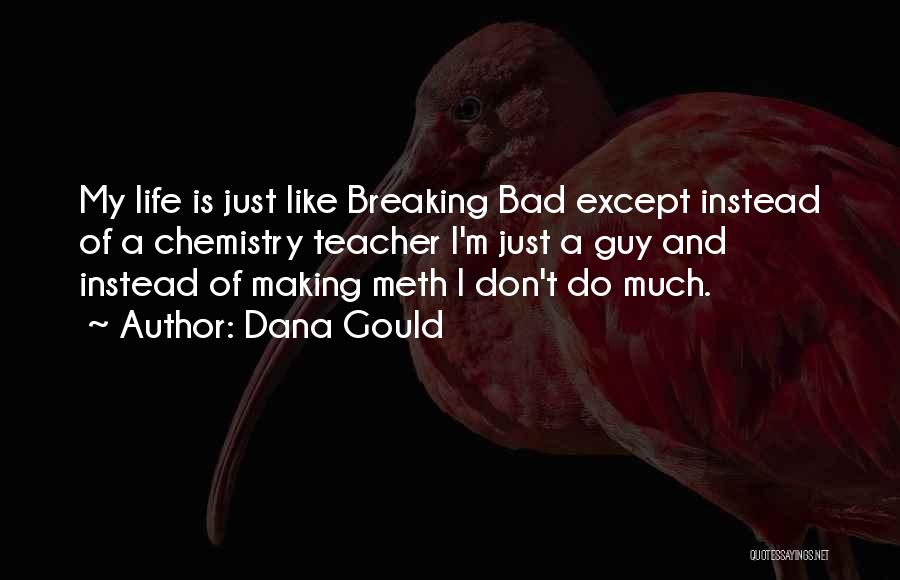 Dana Gould Quotes: My Life Is Just Like Breaking Bad Except Instead Of A Chemistry Teacher I'm Just A Guy And Instead Of