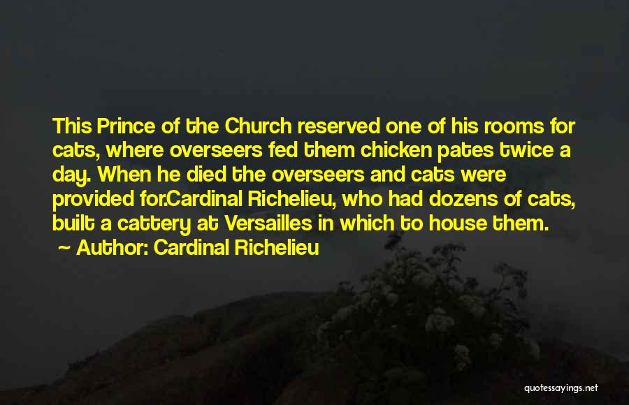 Cardinal Richelieu Quotes: This Prince Of The Church Reserved One Of His Rooms For Cats, Where Overseers Fed Them Chicken Pates Twice A