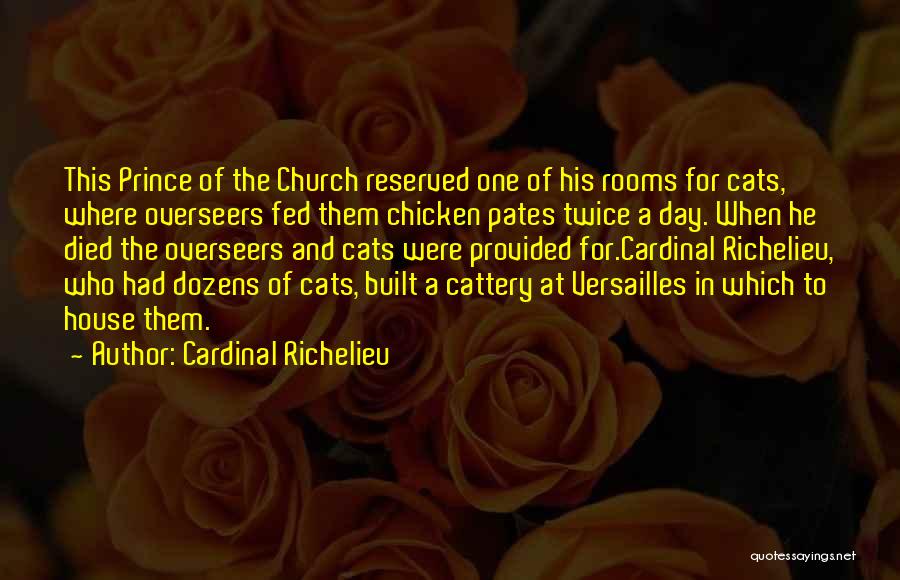 Cardinal Richelieu Quotes: This Prince Of The Church Reserved One Of His Rooms For Cats, Where Overseers Fed Them Chicken Pates Twice A