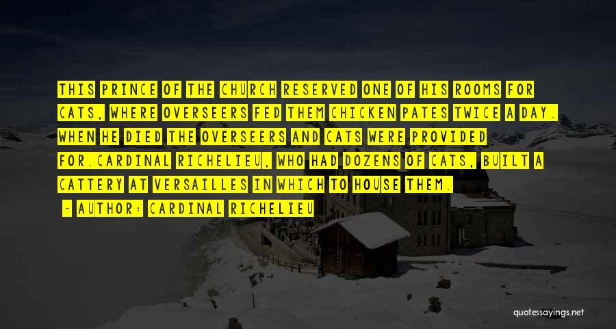 Cardinal Richelieu Quotes: This Prince Of The Church Reserved One Of His Rooms For Cats, Where Overseers Fed Them Chicken Pates Twice A