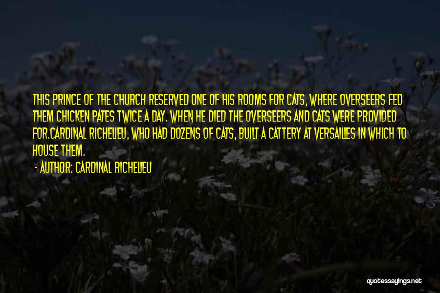 Cardinal Richelieu Quotes: This Prince Of The Church Reserved One Of His Rooms For Cats, Where Overseers Fed Them Chicken Pates Twice A