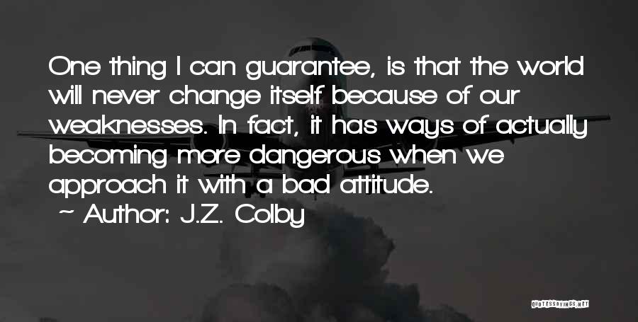 A Bad Attitude Quotes By J.Z. Colby