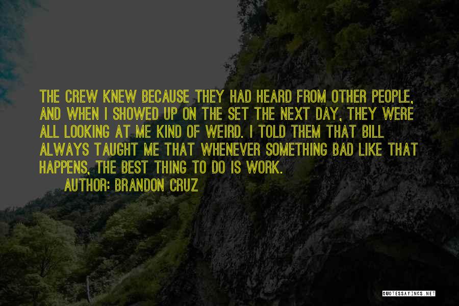 A Bad Day At Work Quotes By Brandon Cruz