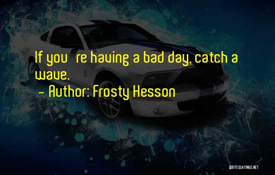 A Bad Day You're Having Quotes By Frosty Hesson